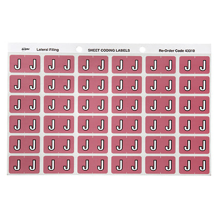 Avery Colour Code Labels 433Xx Side Tab 25X38 180 J_88004056_22310
