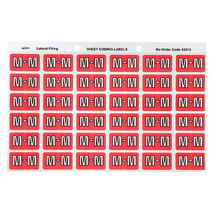 Avery Colour Code Labels 433Xx Side Tab 25X38 180 M_88004068_22313