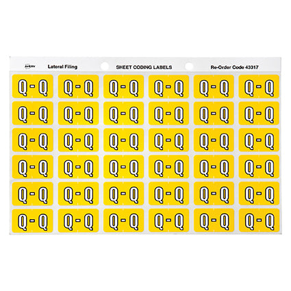 Avery Colour Code Labels 433Xx Side Tab 25X38 180 Q_88004072_22317