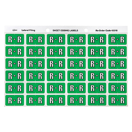 Avery Colour Code Labels 433Xx Side Tab 25X38 180 R_88004073_22318