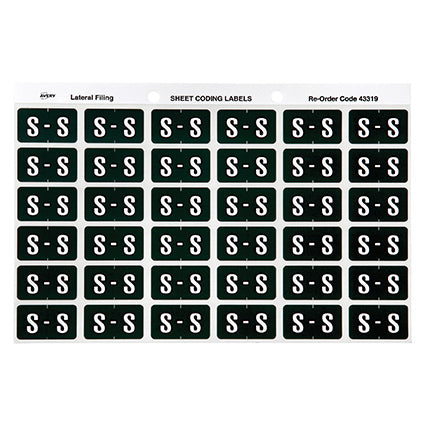 Avery Colour Code Labels 433xx Side Tab 25X38 180 S_88004074_22319