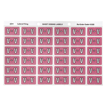 Avery Colour Code Labels 433Xx Side Tab 25X38 180 V_88004077_22322