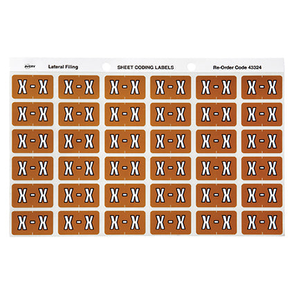 Avery Colour Code Labels 433xx Side Tab 25X38 180 X_88004079_22324