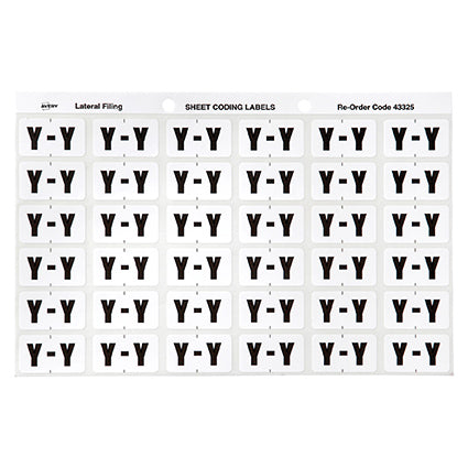 Avery Colour Code Labels 433Xx Side Tab 25X38 180 Y_88004080_22325