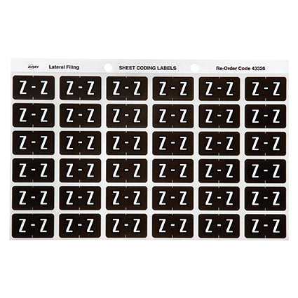 Avery Colour Code Labels 433Xx Side Tab 25X38 180 Z_88004081_22326