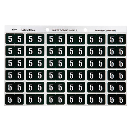 Avery Colour Code Labels 433Xx Side Tab 25X38 180 5_88004086_43345
