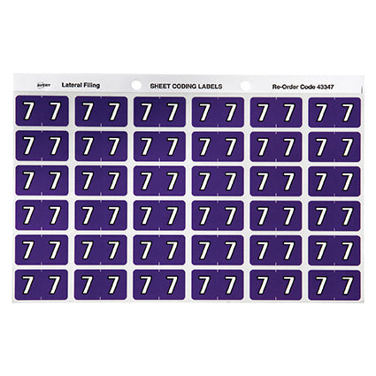 Avery Colour Code Labels 433Xx Side Tab 25X38 180 7_88004089_22292