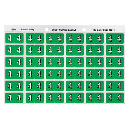 Avery Colour Code Labels 433Xx Side Tab 25X38 180 4_88004082_22289