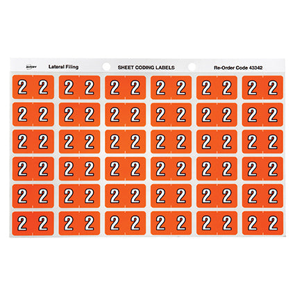 Avery Colour Code Labels 433Xx Side Tab 25X38 180 2_88004087_22287