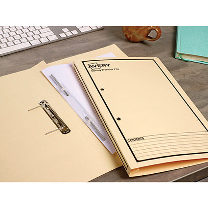 Avery Spring Transfer File Foolscap Buff Printed Black 86804 Box 25_39379000_23613