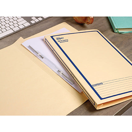 Avery Spiral Spring File Foolscap Buff Printed Blue 86524 Box 25_39378104_86524