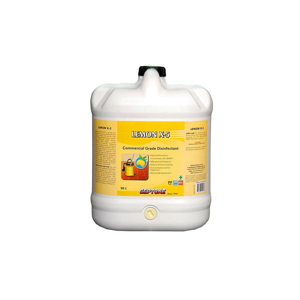 Lemon X-5 Commercial Grade Disinfectant 20L 126812 HDLX20