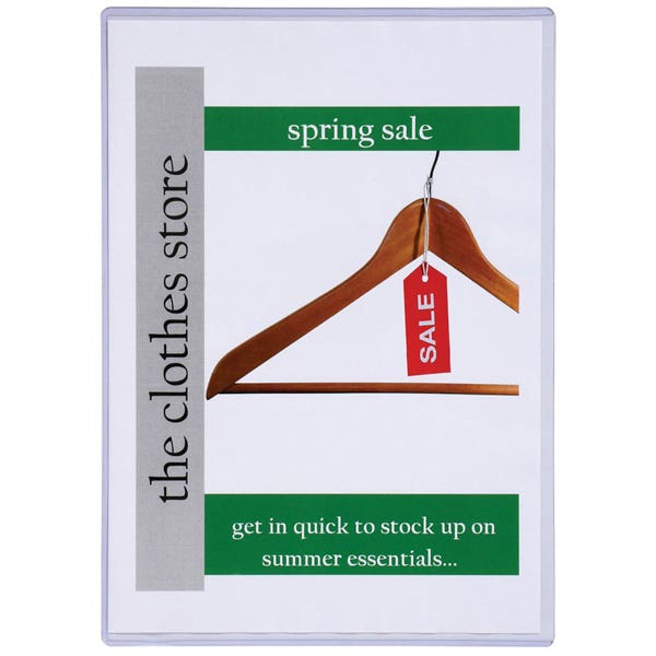A4 PVC Document Protector Clear 39125000 90075