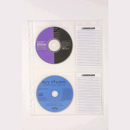 Cumberland Cd Storage Pocket With Index A4 Clear 10_20251000_CDR-04