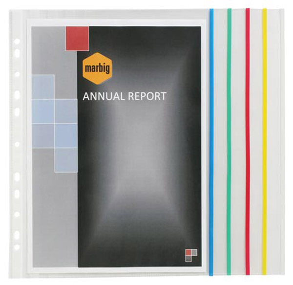 Marbig Sheet Protectors Heavy Weight Expanding A4 80 Microns Pack 10_39119000_25200