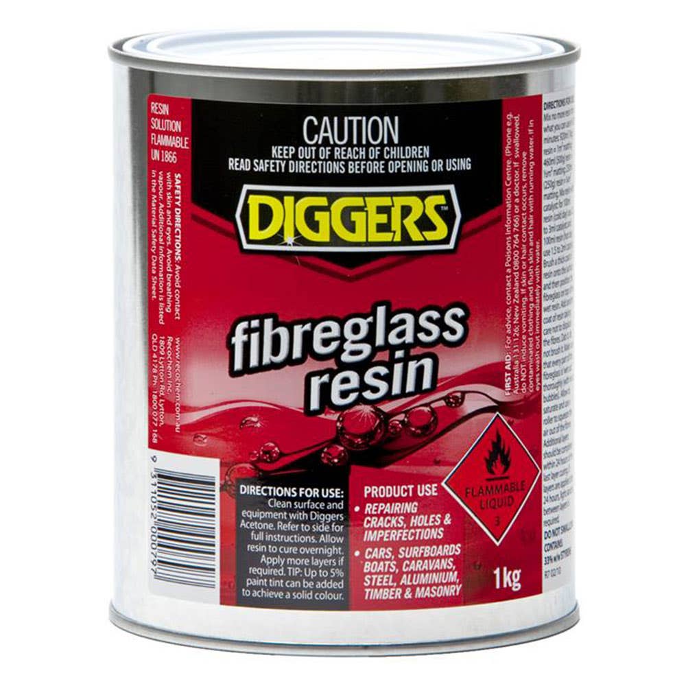 Fibreglass Resin 1kg Diggers 1338006 SR250 1
