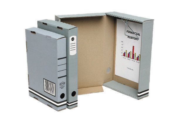 Marbig Box File Fc 80mm Spring Fitting 80X260X385mm Grey_39431300_80080