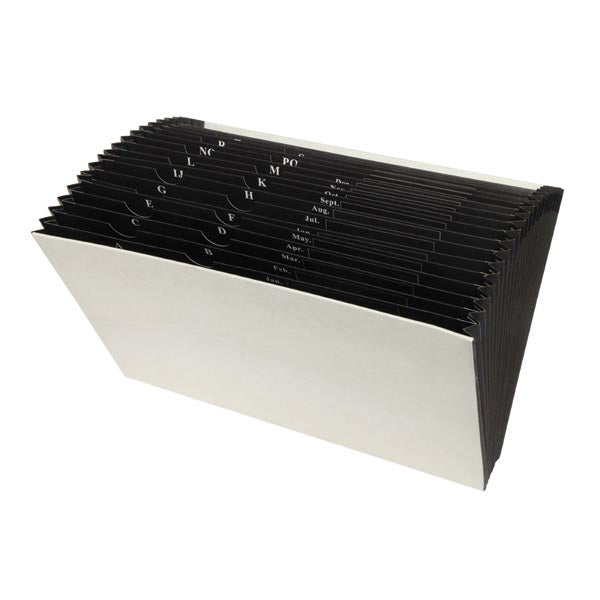Marbig Expanding File Heavy Duty No Flap 25mm Grey And Black_39368100_32221