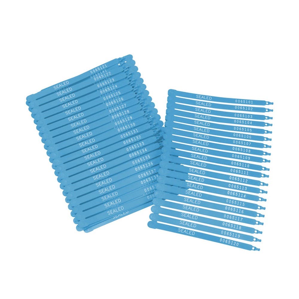 Seal Stock Poly-Lok Plastic 225mm Blue Brade Pk 100 135594 852497