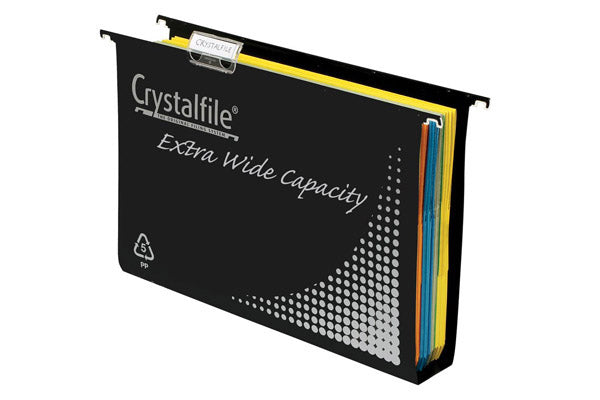 Crystalfile Suspension Files Extra Wide Foolscap Black Pack 10_1017833_111906