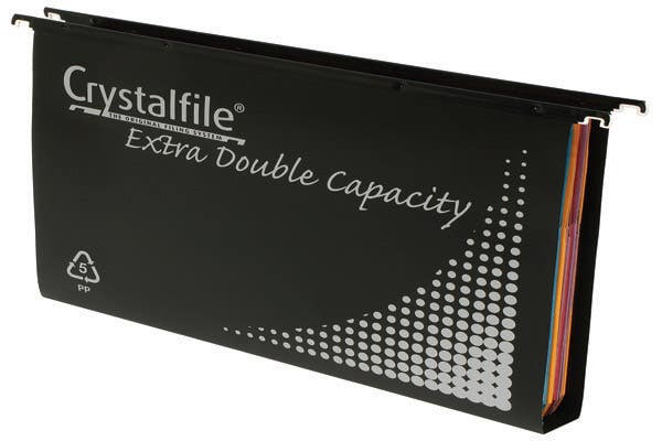 Crystalfile Suspension Files Extra Double Capacity Pp Black Pack 10 140010701 111902