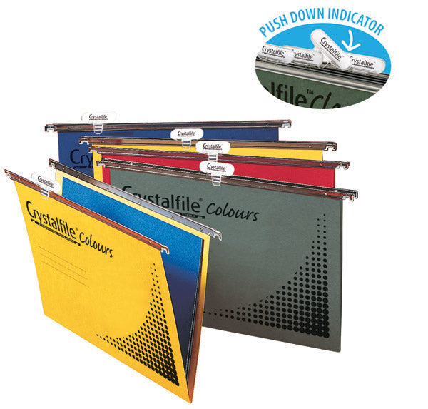 Crystalfile Suspension Files Foolscap Assorted Pack 25_39392100_112478Y