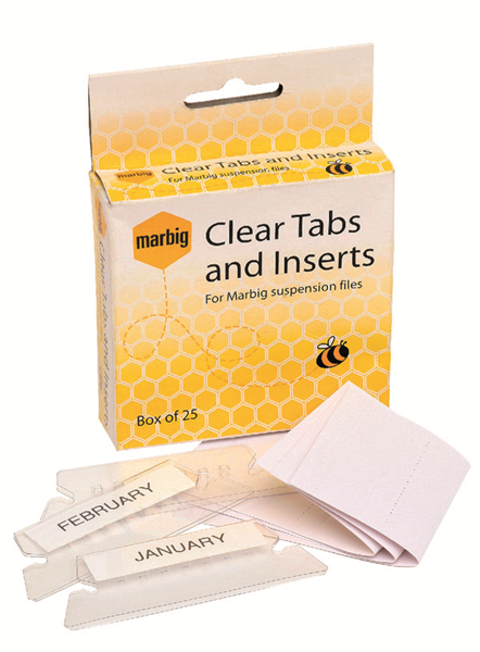 Marbig Tabs And Inserts Clear Box 25_39399100_81002
