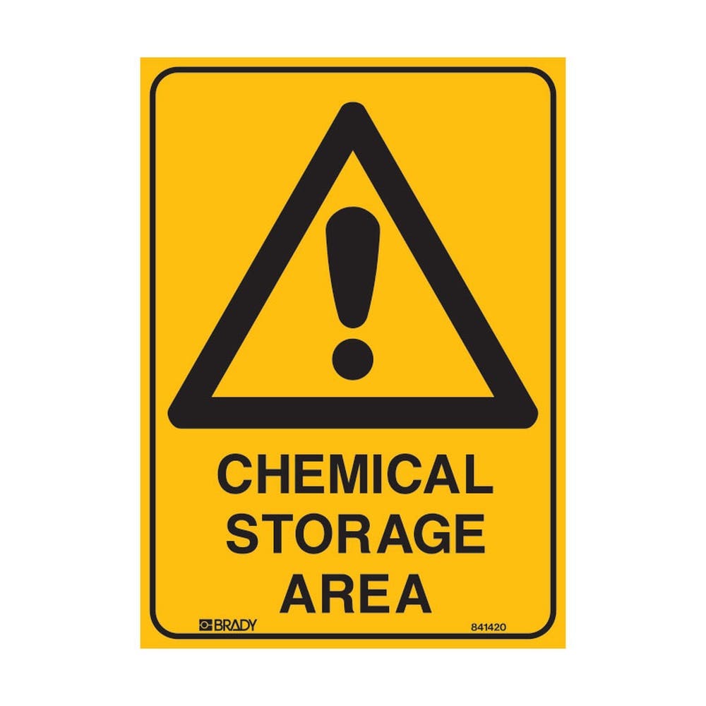 Sign CHEMICAL STORAGE AREA 300 x 450mm Poly 140449 835104
