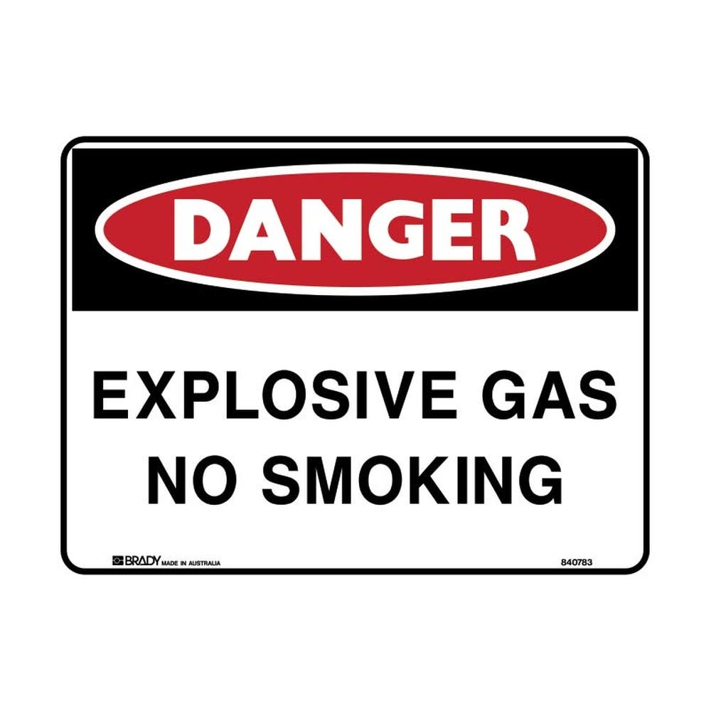 Sign DANGER EXPLOSIVE GAS 450 x 300mm Metal 140456 832327
