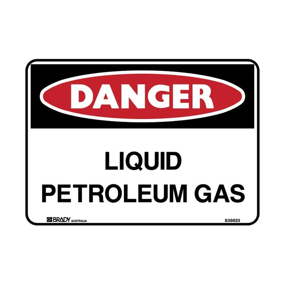 Sign DANGER LIQUID PETROLEUM GAS 450x300mm Metal 140461 832419
