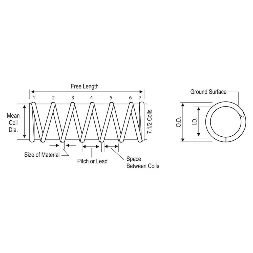 Spring Compression 1/4 x 1'' Century Pk 3 1449022 0554CEN