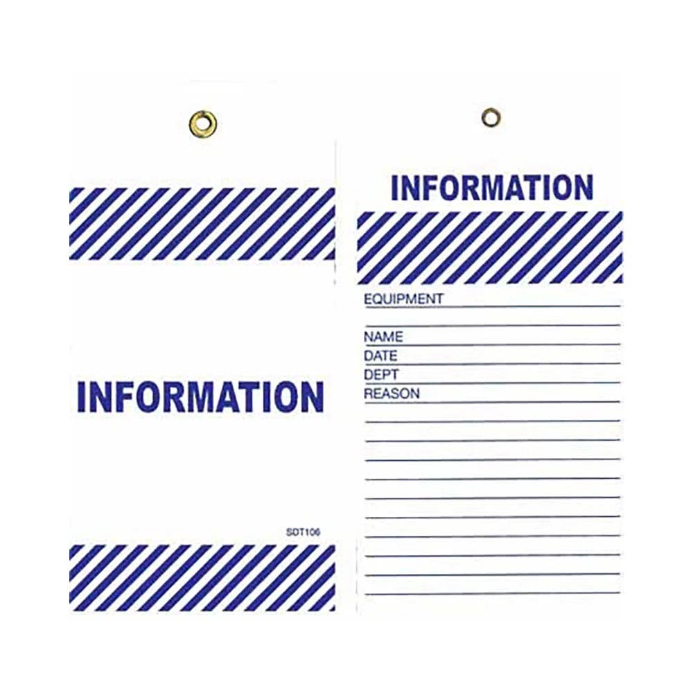 Tag INFORMATION ONLY 75mm x 160mm Pk 100_145708_TDT106TP