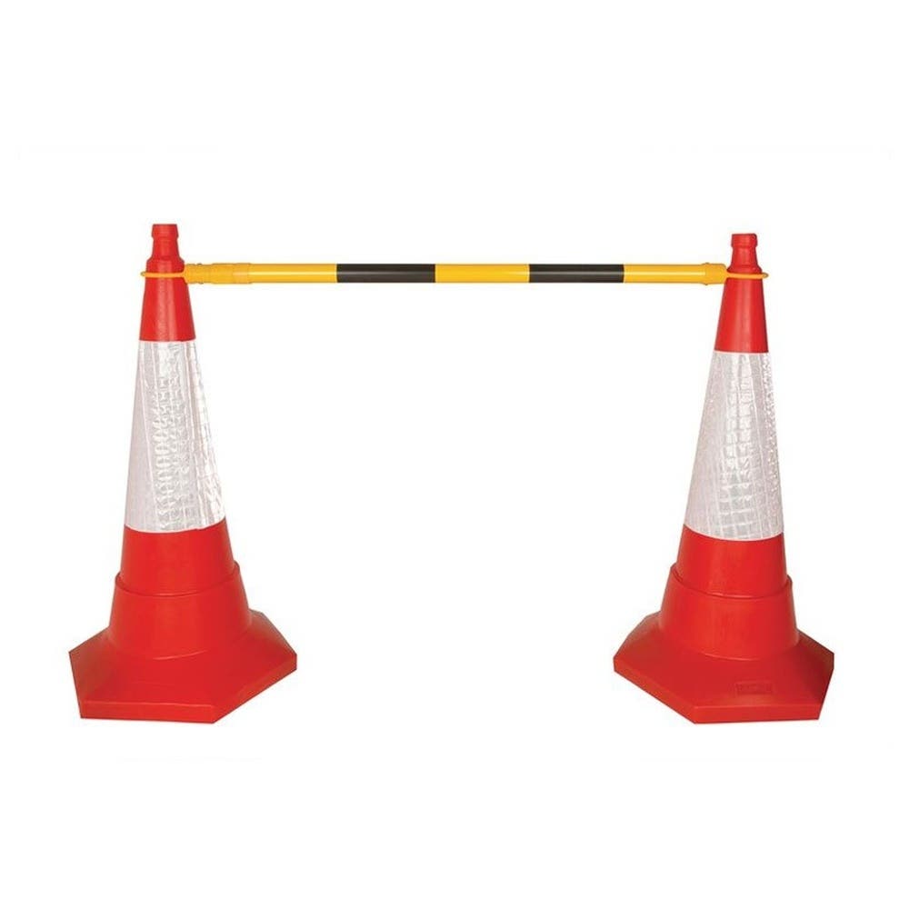 Barrier Bar Retractable Black/Yellow 1100-1200mm 148618 843461