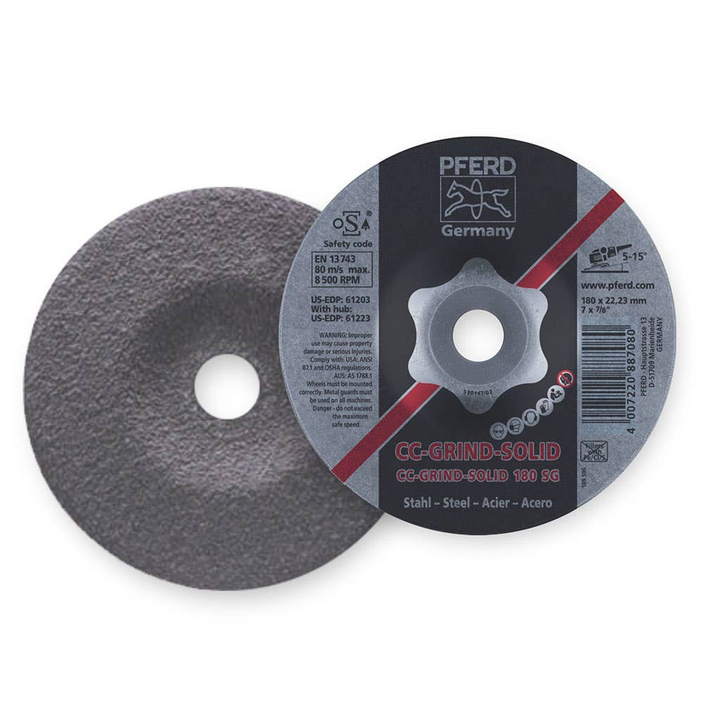 Disc Grinding 180mm Steel CC Grind Solid Pferd 153710 64185180