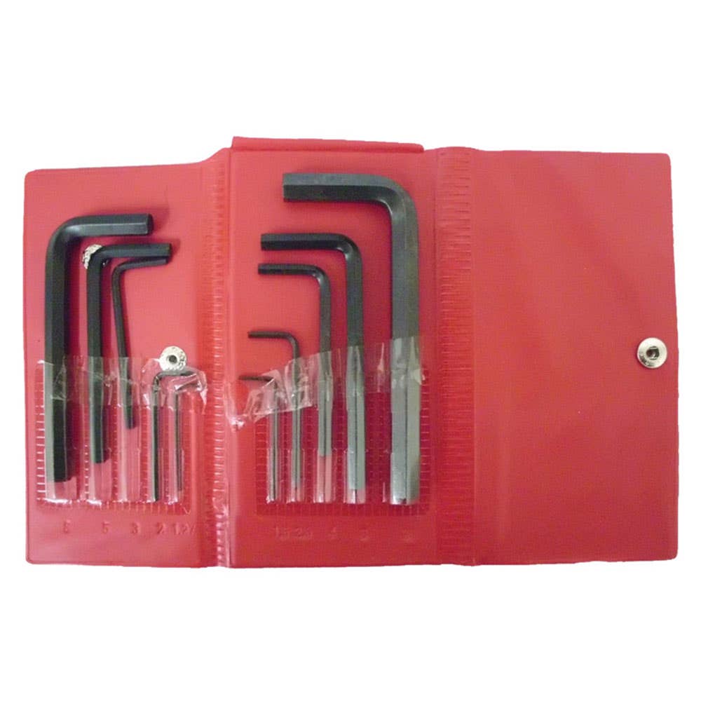 Wrench Hex Set Metric Wallet Red Unbrako 159587 WSMA