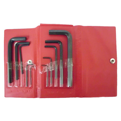 Wrench Hex Set Metric Wallet Red Unbrako 159587 WSMA