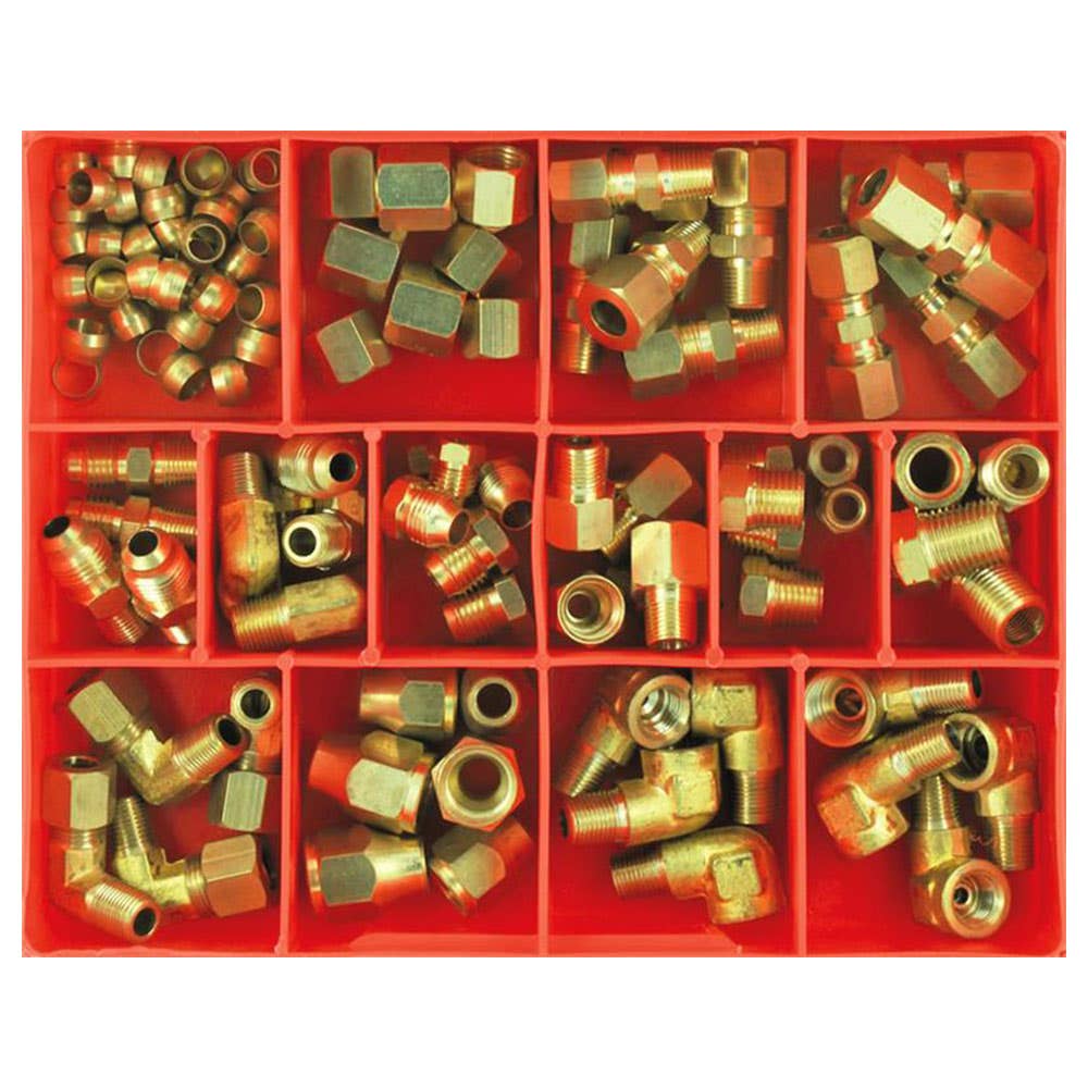 Brass Fittings Grab Kit Compresssion 33 Types 111 Pieces CA132 Champion Fasteners 1604003 CA132