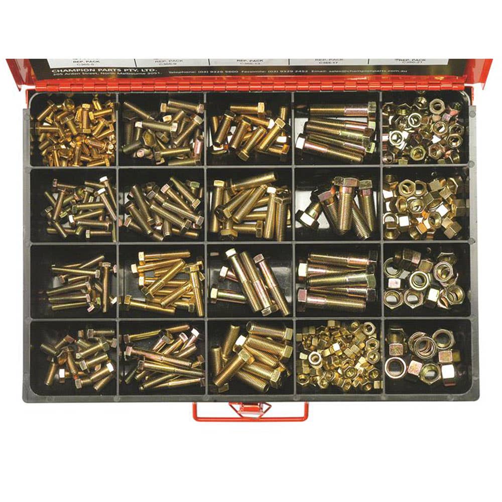 Grab Kit Bolts Screws + Nuts UNF 16 Sizes 365 Piece 1607001 CA365