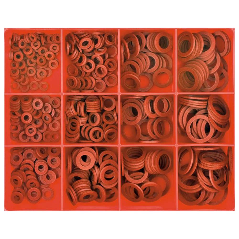 Grab Kit Washer Plug Fibre Red 12 Sizes 5/32-3/4 x 1/16'' 1607004 CA390