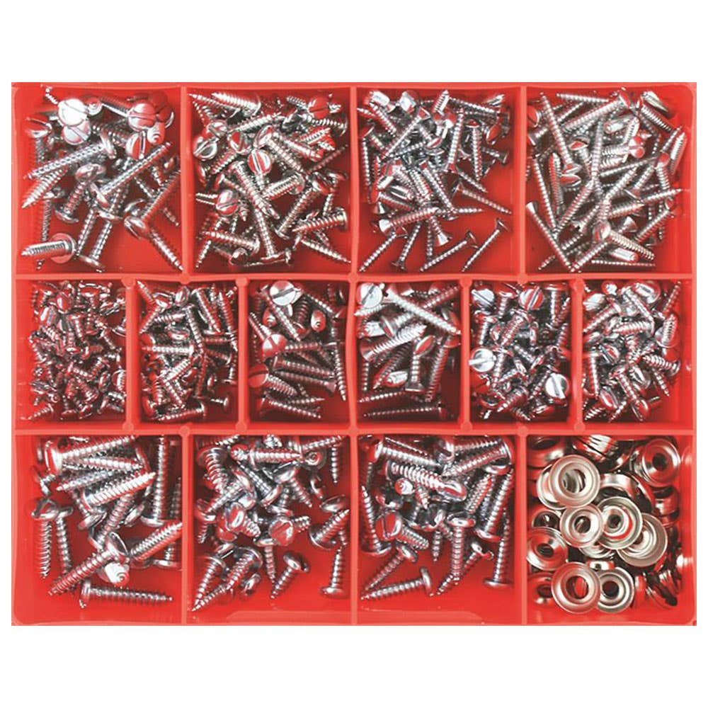 Grab Kit Screw Self Tapping Zinc Slot Pan + Raised Head 13 Sizes 1610005 CA550