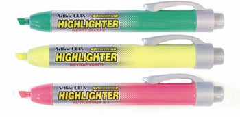 Artline 63 Clix Highlighter Retractable Chisel Point Assorted_16139400_106341