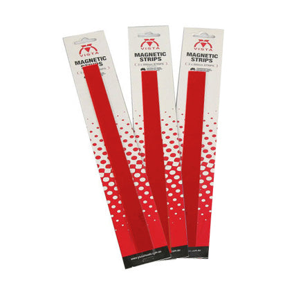 Vista Magnetic Coloured Strips 19mmx300mm Pack 2 Red_16139500_VWMS19R