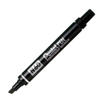 Pentel Marker Permanent N60 Chisel Point (12) Black 16171100 10972