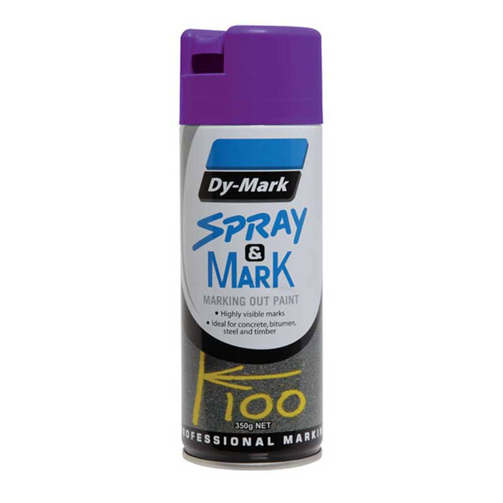 Marking Paint Spray & Mark Fluoro Violet Aerosol 350g Dy-Mark_166095_40013528