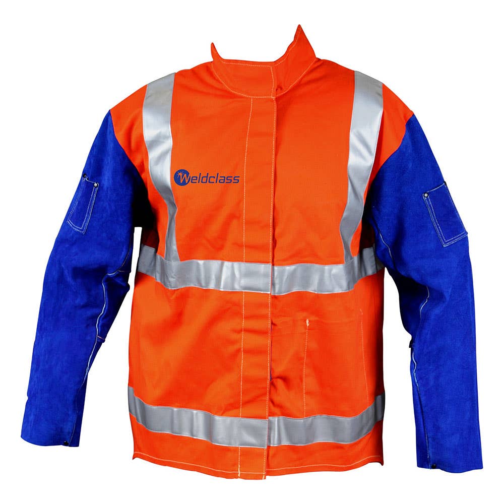 Jacket Welding Hi-Viz Leather Sleeves Plus Harness Compatible 2XL 172561 WC-04765