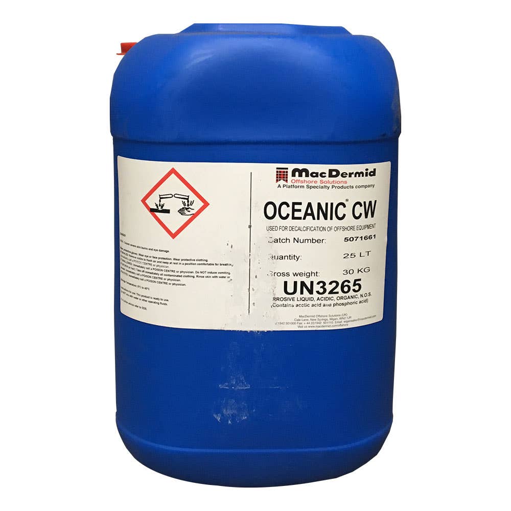 Calcium Wash Fluid 1000L Low Density Oceanic CW MacDermid 268809 CW-LD 1000L