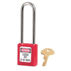 Padlock Lockout 0410 Long Shackle 75mm Red Masterlock 138203 0410LTRED