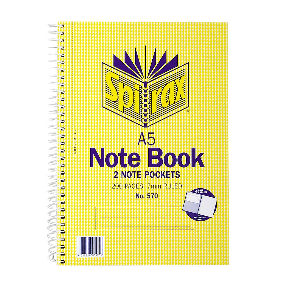 Notebook A5 Pocket Spiral Bound 200 Page 178813 56570