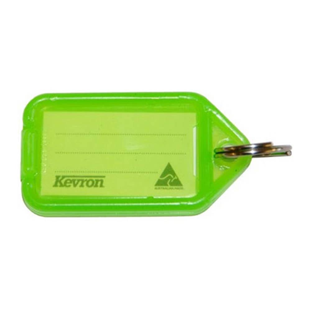 Plastic ID Key Tags 19mm Ring Green 50 Pack 179135 37744