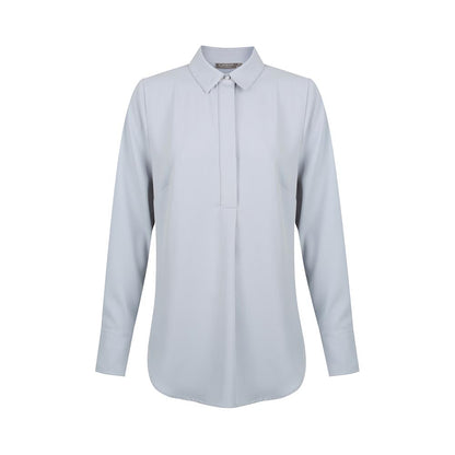 1797WL Quinn Ladies L/S 1/2 Placket Blouse ACE1797WLSIL_ACE1797WLSIL